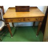 Two drawer mahogany desk