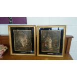 Pair of Gilt Framed Prints 'Parental Affection' 'Lavinia & Her Mother' on Black Mounts