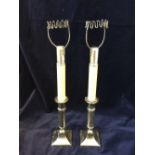 Pair of silver topped candlesticks by Gorham Co