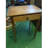 Pine incidental table with drawer