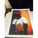 A Del Maya Massive Attack limited edition 65/600 poster signed by the artist