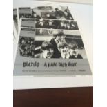 Eight individual A Hard Days Night Beatle Lobby Cards (1982 re-issue)