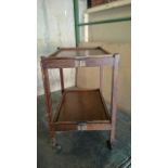 Folding two tray trolley