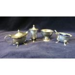 A selection of silver plate and EPNS to include butter dish