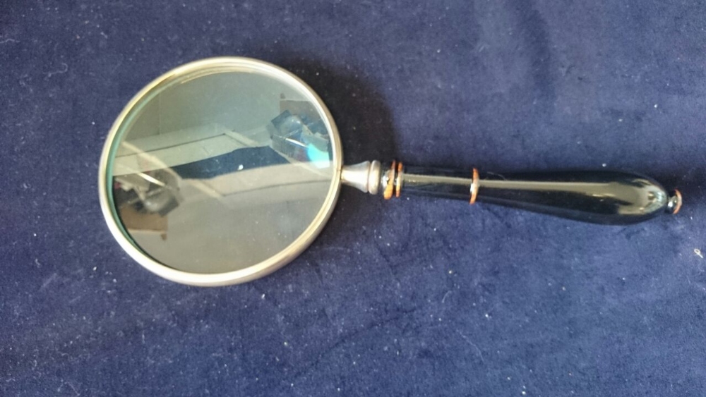 5" silverplate magnifying glass