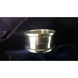 Silver napkin ring hallmarked Chester 1942