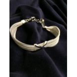 Silver mesh bracelet with heart motif rrp £150