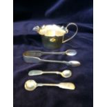 A small selection of silverplate table items