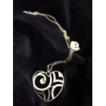 A great silver necklace with heart shaped pendant rrp £150