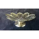 A silver Bonbon dish hallmarked Sheffield 1899 (160 grms)