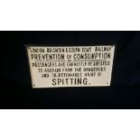 Cast iron sign 'No Spitting'