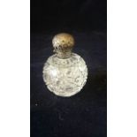 Silver topped scent bottle Birmingham 1919