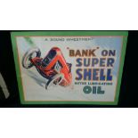 Reproduction 'Bank on Super Shell' metal sign