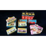 15 boxed Matchbox and Lonestar cars and dune buggies.