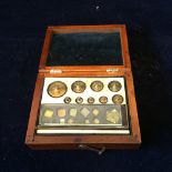 Early Mahogany Boxed Diamond Weights