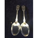 Pair of 1836 silver teaspoons