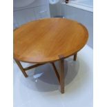 Cherry wood Kaskad table with folding legs and round top by Karl Andersson and Soner.  55cms