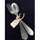 Child's spoon and fork Hallmarked London 1877 by George Angell