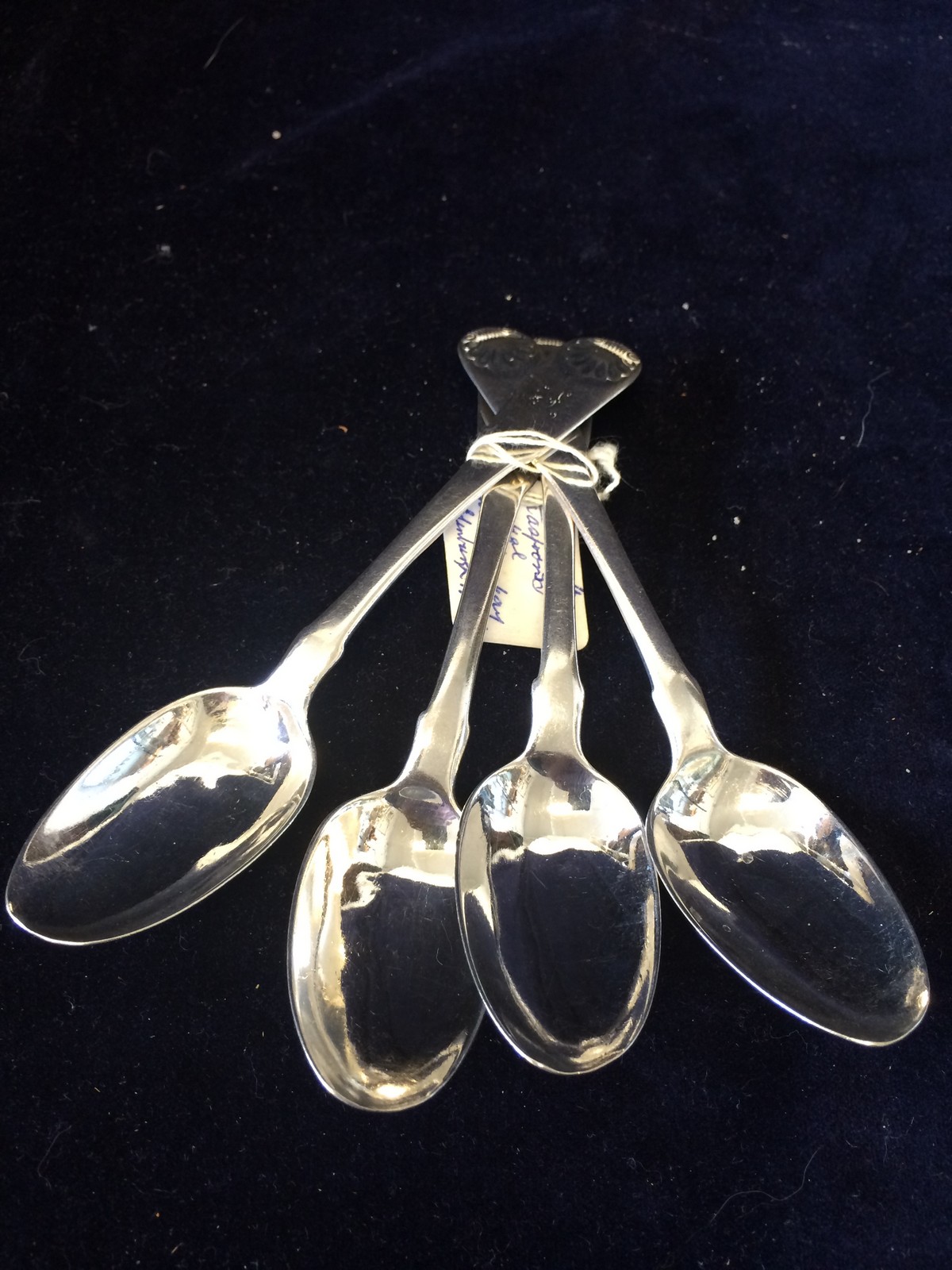 Four Shell pattern teaspoons Edinburgh 1795/6