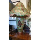 A Camel skin handpainted large lamp