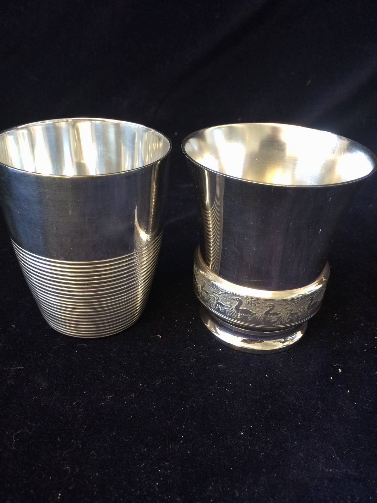 Two silver cups 189 grms