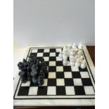 Black and White Marble Chess Set