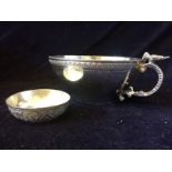 Two Persian silver bowls