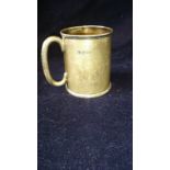Small Silver Tankard marked Chester 1915 - 92g