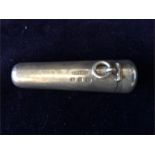 Silver cheroot holder marked Birmingham 1898