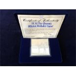 Queens's Official Birthday Ingot by Danbury Mint.