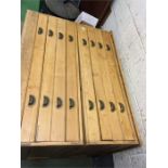 A set of pine plan drawers