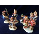 Six Hummel Figures with dates starting from 1939 and 1948h