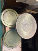 An Islamic Tea Stool and Two trays