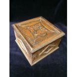 An oak carved box