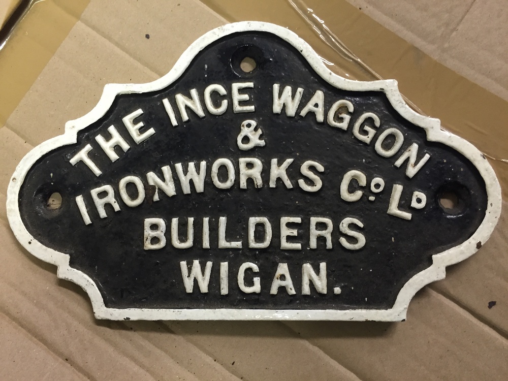 Antique Cast Iron sign 'The Ince Wagon'