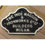 Antique Cast Iron sign 'The Ince Wagon'