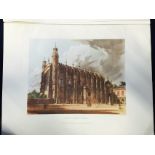 Eton College coloured reproductions of exterior views originally published by Ackerman in 1816.