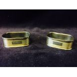 Pair of boxed silver napkin rings