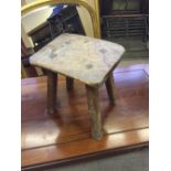 Rudimentary oak stool