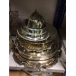 A selection of silverplate items to include trays etc