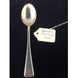 An Edinburgh teaspoon hallmarked 1928