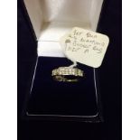 9ct gold and diamond buckle ring Size P