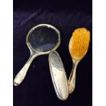 Silver backed vanity set