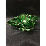 Whitefriars green and encased glass vase