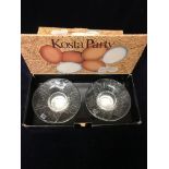 A set of four boxed Kosta Koda Egg Cups