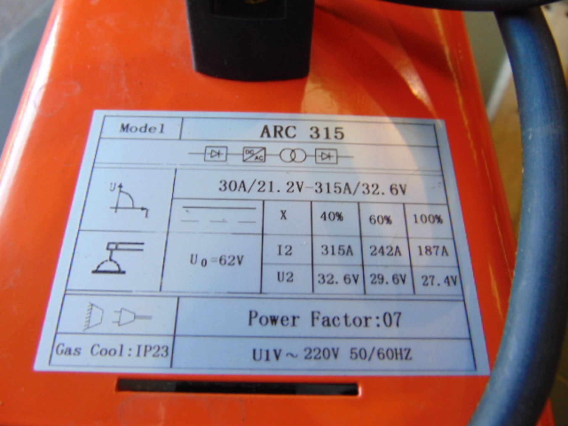 IGBT ARC-315 DC Inverter Arc Welder - Image 8 of 9