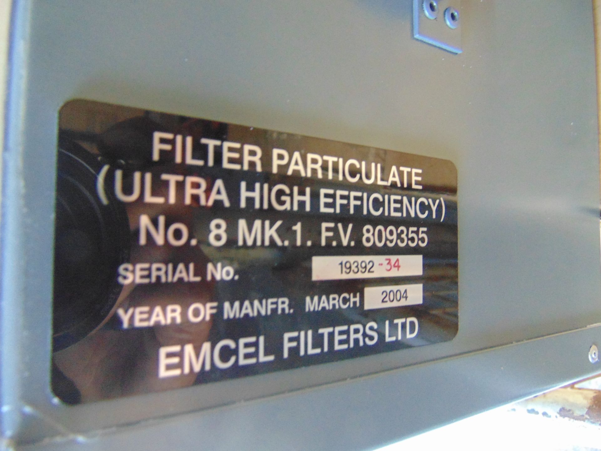 20 x FV432 No.8 Mk1 Particulate Filter P/No FV809335 - Image 4 of 7