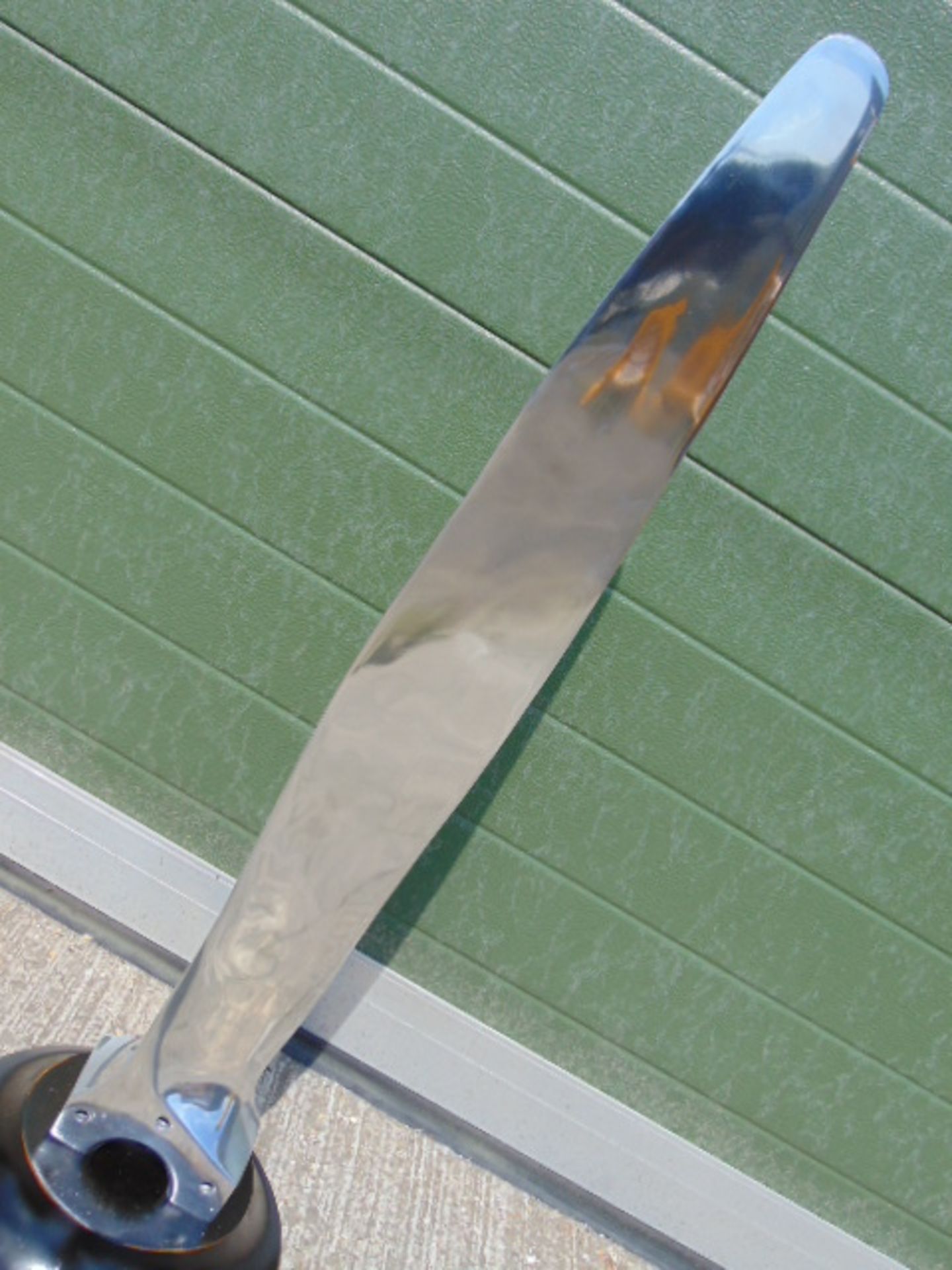 Polished Aluminium Propeller Blade on Stand - Image 3 of 6