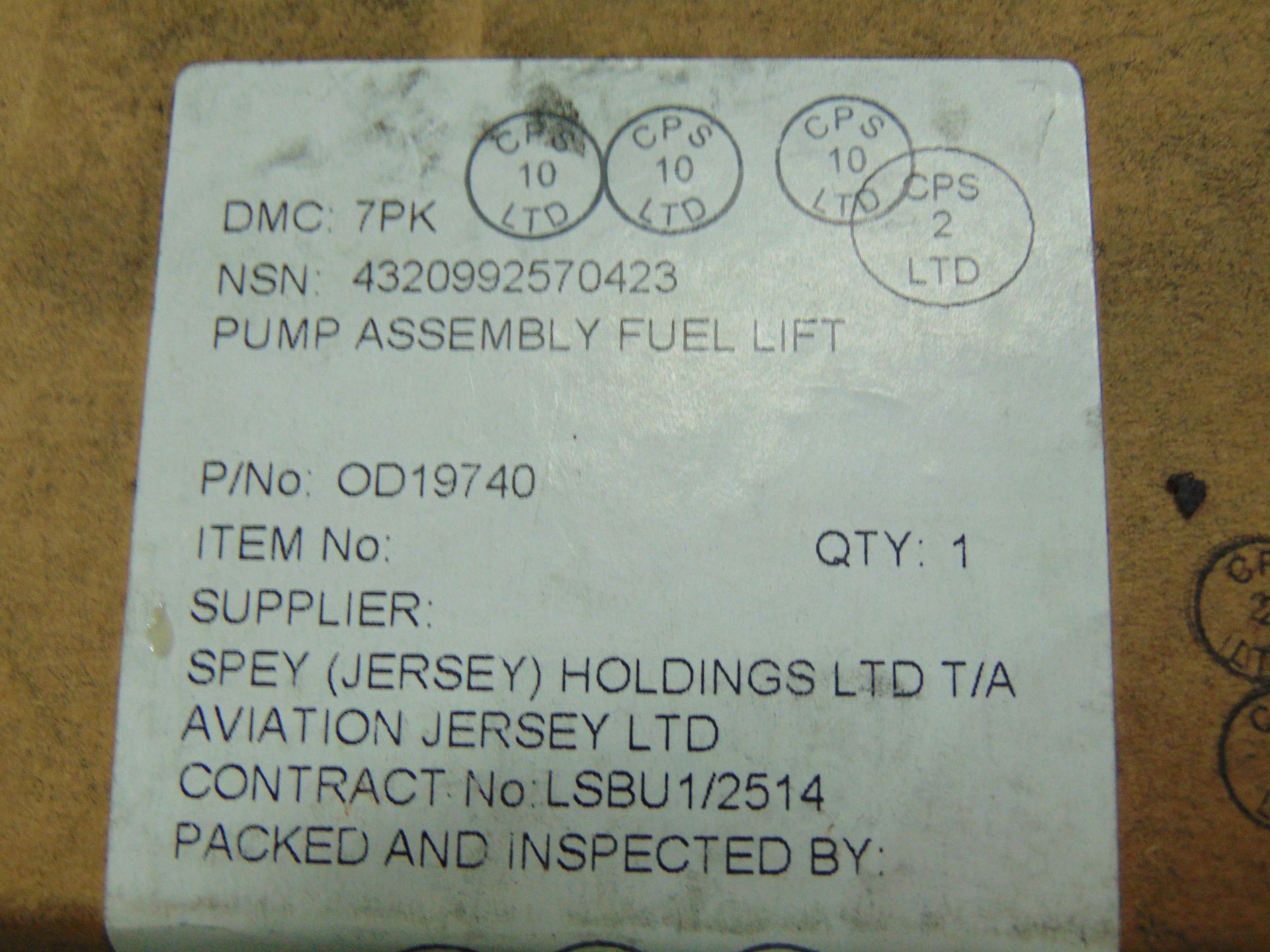 5 x Perkins Fuel Lift Pumps Assy P/no OD19740 - Image 5 of 5