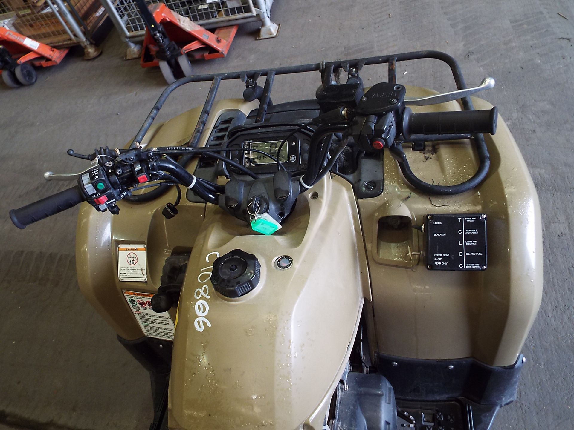 Military Specification Yamaha Grizzly 450 4 x 4 ATV Quad Bike Complete with Winch - Image 10 of 18